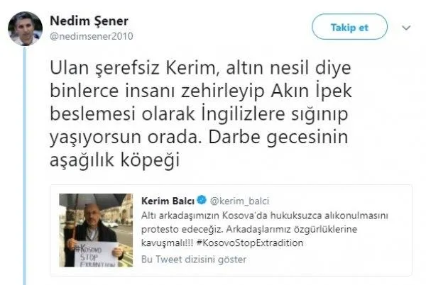 Şener firari FETÖ'cüleri sosyal medyadan bombaladı-1