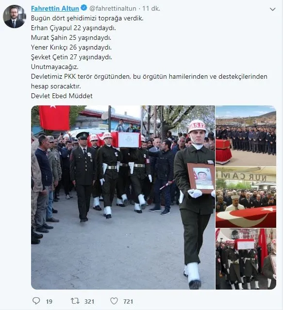 Fahrettin Altun: Devletimiz PKK'dan, hamilerinden ve destekçilerinden hesap soracaktır-1