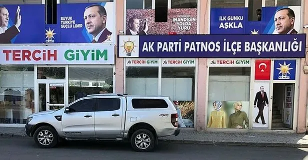 Ağrı Patnos’ta AK Parti’nin ilçe başkanlığına molotoflu saldırı