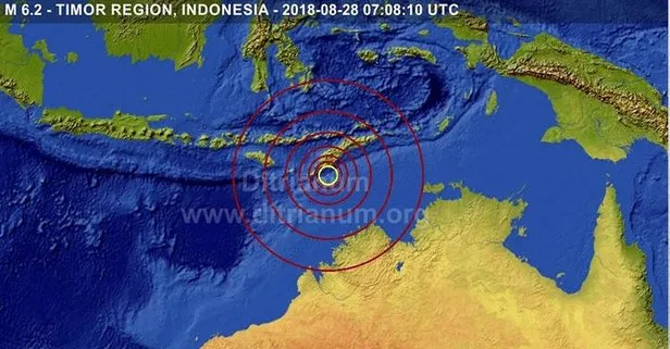 Endonezya’da 6.2 büyüklüğünde deprem