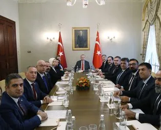 Başkan Erdoğan’dan Dolmabahçe’de önemli kabul