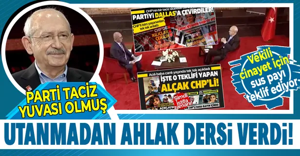 Partisindeki tecavüzlere sessiz kalan Kılıçdaroğlu'ndan Cumhur İttifakı'na 'ahlaksızlar' iftirası