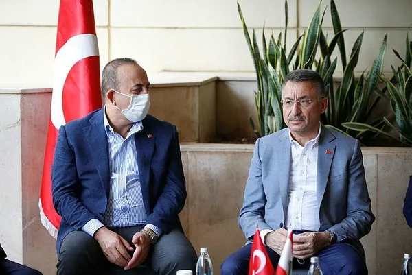 Cumhurbaşkanı Yardımcısı Fuat Oktay ve Dışişleri Bakanı Mevlüt Çavuşoğlu Beyrut'taki patlamada yaralanan Türklerin aileleriyle görüştü-2