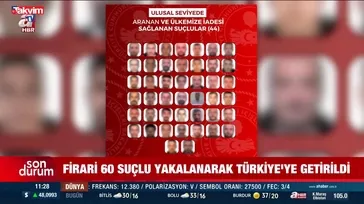Kırmızı bültenli firarilere operasyon! 60 suçlu Türkiye'ye iade edildi