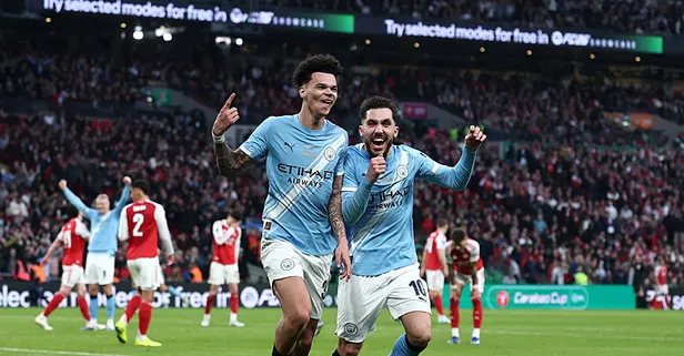 Manchester City Arsenal'i 2-0 yenip İngiltere Lig Kupası şampiyonu oldu