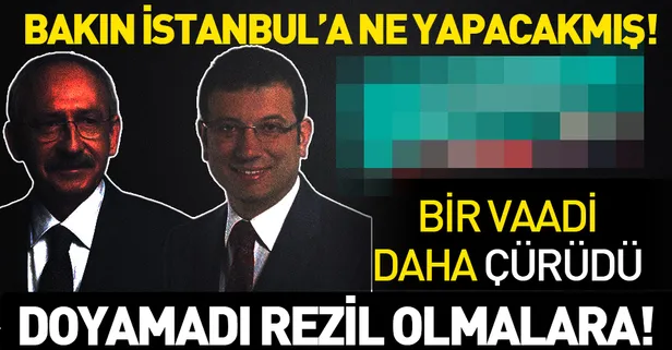 Proje hırsızlığına devam eden Ekrem İmamoğlu bu kez de yapılmış olan Eminönü-Alibeyköy tramvayını vadetti!