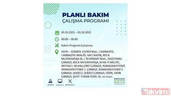 İstanbul'da elektrik kesintisi alarmı: BEDAŞ saat verdi! 3 EKİM ilçe ilçe kesinti programı - 32