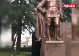 Tekirdağ'da Atatürk Anıtı'na baltalı saldırı