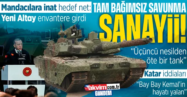Yeni Altay Tankı TSK’ya teslim edildi! Başkan Erdoğan'dan önemli açıklamalar: Mandacı kafalara inat hedef tam bağımsız savunma sanayii