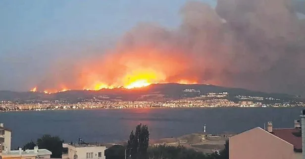 Çanakkale alev alev yanıyor! 6 saatte 15 km ilerledi: Ekipler canhıraş mücadele ediyor