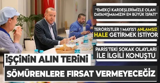 Son dakika: Başkan Erdoğan, Tuzla’da işçilerle iftar yaptı: İşçinin kutsal alın terini sömürmek isteyenlere fırsat vermeyeceğiz