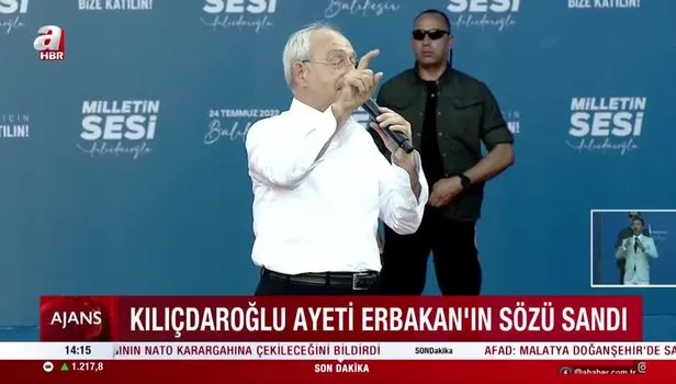 Kemal Kılıçdaroğlu ayeti Erbakan'ın sözü sandı