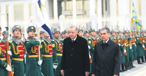 Başkan Recep Tayyip Erdoğan Türkmenistan’da! Hedef 5 milyar dolar
