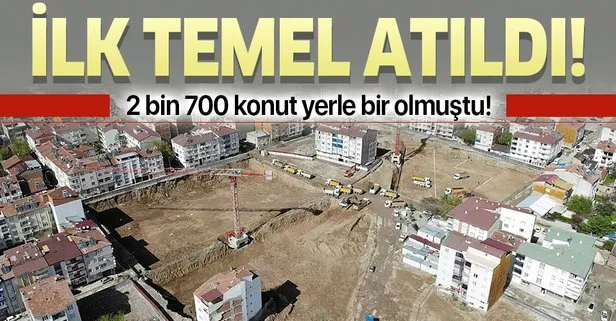 Talimatını Başkan Erdoğan vermişti! Elazığ depreminde 2 bin 700 konutun yıkıldığı mahallede ilk temel atıldı!