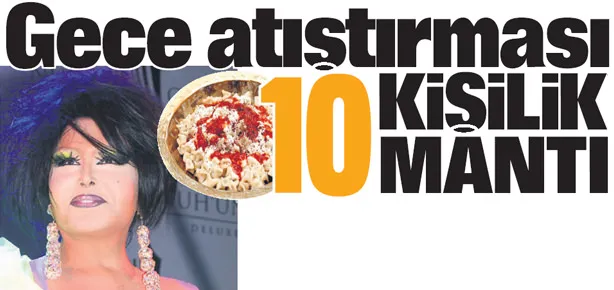 Gece atıştırması 10 kişilik mantı