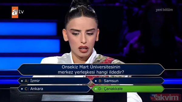 "Kim Milyoner Olmak İster?"de heyecan dolu anlar: Yarışmacı yaşadığı stres ve heyecanla yarışmaya damga vurdu! - 8