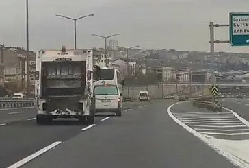 TEM'de tehlikeli inatlaşma: O anlar kamerada