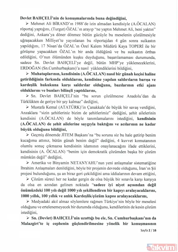 İşte 16 sayfalık İmralı tutanağı... PKK elebaşı Abdullah Öcalan Suriye için ne dedi? İsrail ve MOSSAD iddiası - 7
