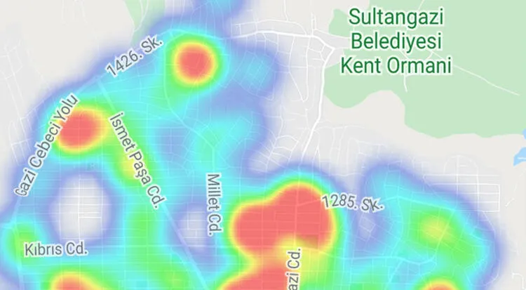 İstanbul'un güncel koronavirüs yoğunluk haritası! İşte ilçe ilçe İstanbul koronavirüs vaka haritası | Hayat Eve Sığar - 34