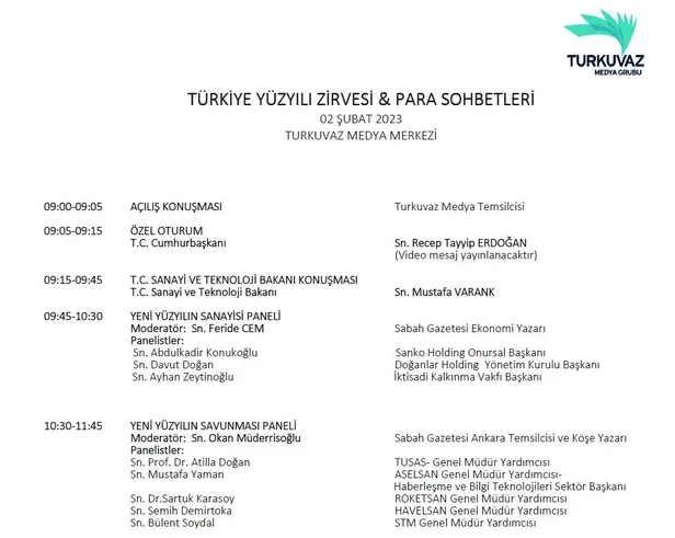 turkuvaz-medya-grubundan-turkiye-yuzyili-zirvesi-para-sohbetleri-baskan-erdogan-video-mesaj-ile-katilim-saglay-1675185492770.jpeg Turkuvaz Medya Grubu’ndan Türkiye Yüzyılı Zirvesi & Para Sohbetleri: Başkan Erdoğan video mesaj ile katılım sağlayacak-1
