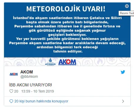 Meteoroloji İstanbul'a dolu mu yağacak? 11 Temmuz İstanbul hava durumu son dakika AKOM İBB uyarısı!-3