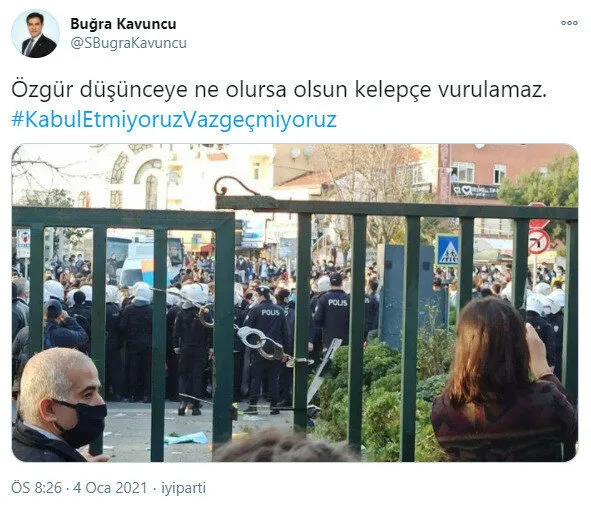 Boğaziçi Üniversitesi'ndeki DHKP-C marşı okunan skandal eyleme İYİ Parti'den destek!-3