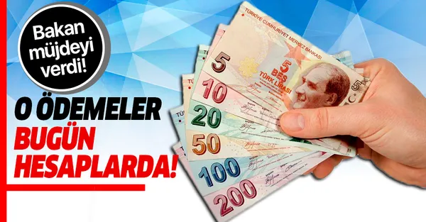 Son dakika: Bakan müjdeyi verdi! O ödemeler saat 18.00'de hesaplarda!-1
