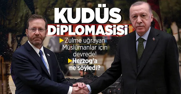 Başkan Erdoğan'dan 'Filistin' diplomasisi! İsrail Cumhurbaşkanı Herzog ile görüştü