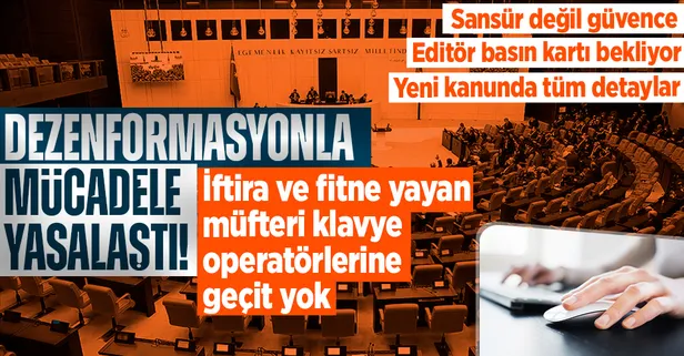Dezenformasyonla mücadele TBMM'de yasalaştı! Yalan habere geçit yok, internet editörlerine basın kartı, sosyal medya...