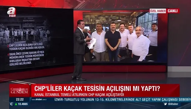 Halk TV'nin sahibi Cafer Mahiroğlu'nun Ayvacık Asos'taki kaçak restoranının açılışına CHP'den tam kadro katılım!