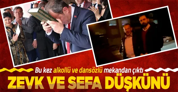 Bolu Belediyesi'nin CHP'li Başkanı Tanju Özcan dansöz oynatılan alkollü mekandan çıkarken görüntülendi