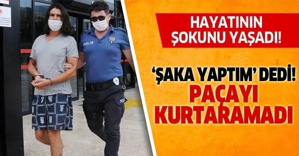 Mahkemede silahla şaka yaptığını savunan şahıs tutuklandı!