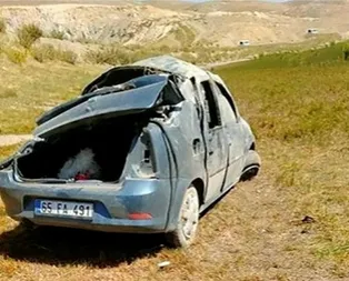 Van’da feci kaza! Otomobil takla attı