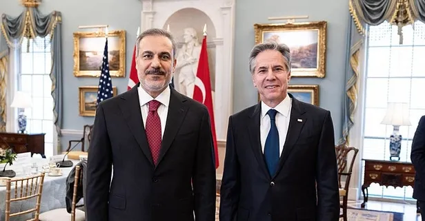 Dışişleri Bakanı Hakan Fidan, ABD Dışişleri Bakanı Antony Blinken ile bir araya geldi