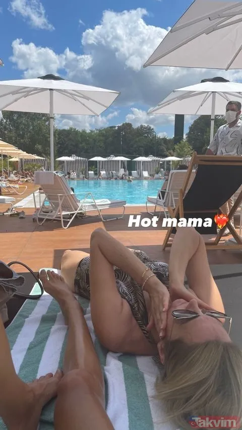 Şevval Şahin’in 48’lik annesine bakın! İddialı mayolu pozuyla kızını solladı sosyal medyayı salladı herkes onu konuştu - 10