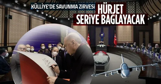 Savunma Sanayii İcra Komitesi Başkan Erdoğan liderliğinde toplandı! HÜRJET için seri üretim kararı...