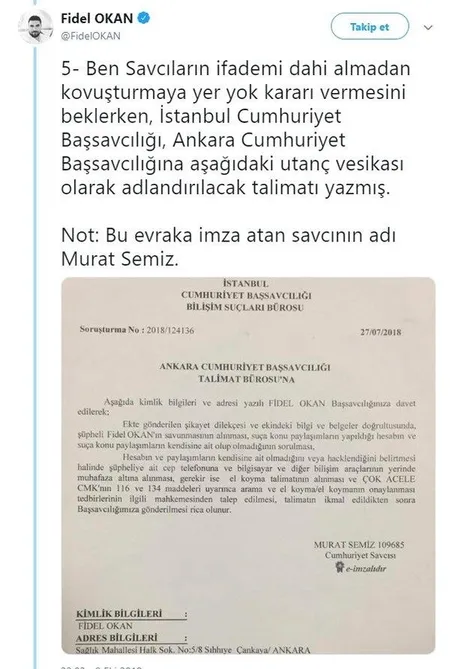 Fidel Okan’ın yalanını siber suçlar belgeledi!-4