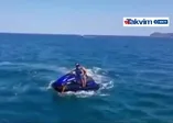 Jet-ski denizde bomba gibi patladı