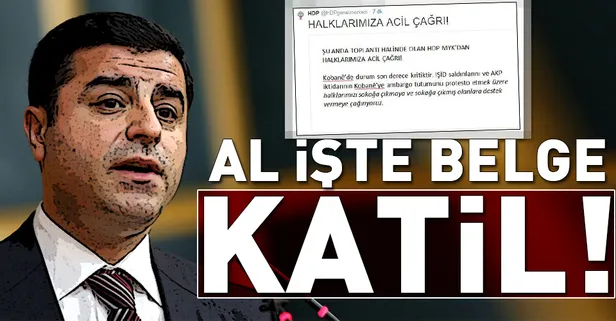 İşte 6-8 Ekim olayları öncesi Selahattin Demirtaş'ın yaptığı çağrı