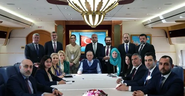 Başkan Erdoğan'dan Katar dönüşü uçakta önemli açıklamalar