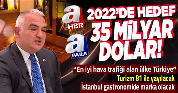 Kültür ve Turizm Bakanı Mehmet Nuri Ersoy'dan A Haber / A Para ortak yayınında önemli açıklamalar