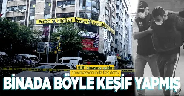 HDP binasına saldıran Onur Gencer aynı binada bulunan İngilizce kursuna keşif amaçlı yazılmış