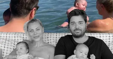 Seray Severin ikizleriyle şezlong keyfi! Denizle tanışan Sofia ve Alya sosyal medyayı salladı: Günümüz güzelleşti