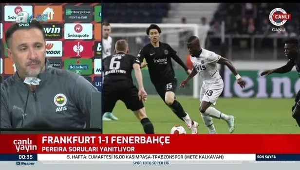 Fenerbahçe Teknik Direktörü Pereira’dan maç sonu açıklamalar