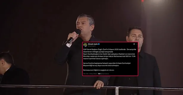 Son dakika: Başkan Erdoğan'dan Özgür Özel'e 500 bin TL'lik tazminat davası! Başsavcılığa suç duyurusu