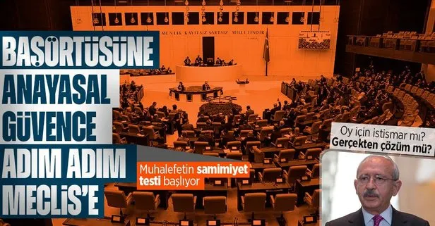 Son dakika: Başörtüsüne anayasal güvence!  AK Parti: Cumhur İttifakı olarak imzaya açtık