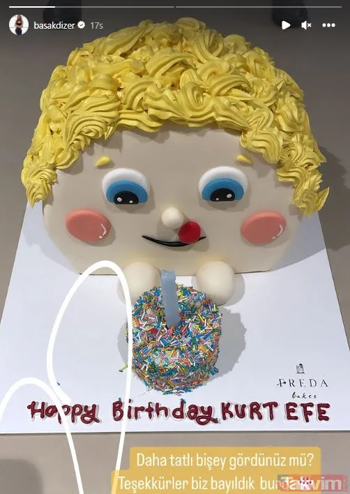 Kıvanç Tatlıtuğ ve Başak Dizer'in oğlu Kurt Efe 1 yaşında! Kendisi henüz ortada yok ama annesi pastasını paylaştı "Daha tatlı bir şey gördünüz mü?" - 11