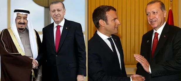 Erdoğan’dan Macron ve Kral Selman’a Suriye telefonu