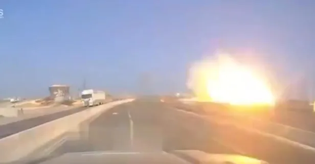 İran İsrail'in liman kenti Aşdod'u vurdu! Saldırı anı araç kamerasında