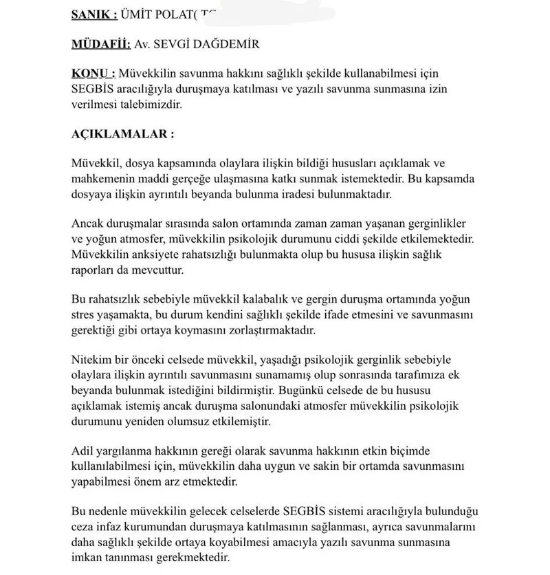 İBB DAVASINDA SEGBİS TALEBİ-1